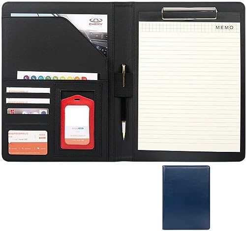 Portfoliomappe a4, Organizer mit Etui und Kartenfächern, Ordner for Ausweise, Karten oder einige Rechnungen(Blue) von MYXJX
