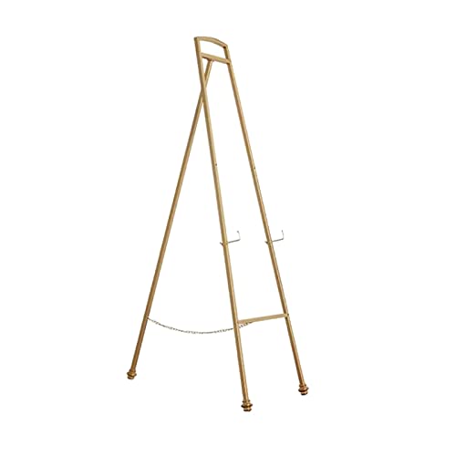 Schildständer, Professionelle Studio-Staffelei aus Metall mit A-Rahmen und Stativ for Hochzeitsschilder, Poster und Fotos(Gold) von MYXJX