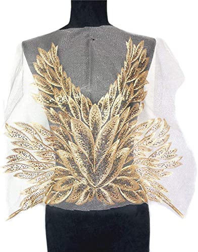 applizieren, Applikation Netzbesatz Nähen Stoff Kragen Patch Motiv Hochzeitskleid Braut DIY Handwerk(White Underlay) von MYXJX