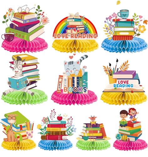 I Love Reading Honeycomb Centerpieces, Love Reading Book Table Decorations, Book Themed Party Decorations, Book Club Decorations for Book Themed Party I Love Reading Honeycomb Centerpieces, Love Reading Book Table Decorations, Book Themed Party Decorations, Book Club Decorations for Book Themed Party von MZ.ogm