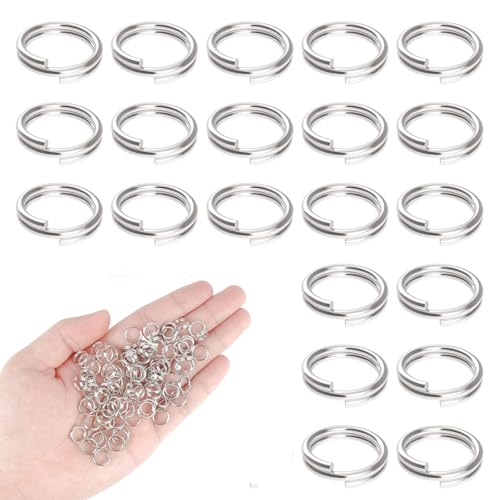 120 Stück 10 mm Schlüsselringe Schlüsselanhänger mit Doppelschlaufen, kleine Metallringe, Verbindungsstücke für Schmuck, Halsketten, Armbänder, Ohrringe, Auto, Haus, Schlüssel Zubehör 120 Stück 10 mm Schlüsselringe Schlüsselanhänger mit Doppelschlaufen, kleine Metallringe, Verbindungsstücke für Schmuck, Halsketten, Armbänder, Ohrringe, Auto, Haus, Schlüssel Zubehör von MZOYOURO