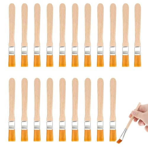 20 Stück Kleine Pinsel, Pinsel Lack Fensterpinsel mit Holzgriff für Farben Kunst Malerbedarf Lacke Malerei DIY Streichen von Wänden(13.5cm) von MZOYOURO