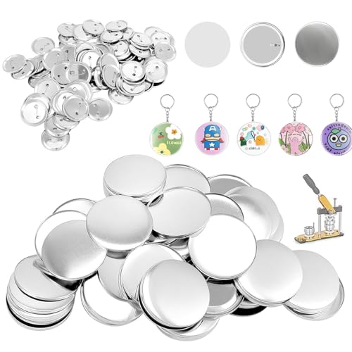 30 Sätze Metall Buttonrohlinge, Sicherheitsnadel 58mm Abzeichenherstellung Zubehör für Buttonmaschine, für Button Maker Maschine DIY Handwerk von MZOYOURO