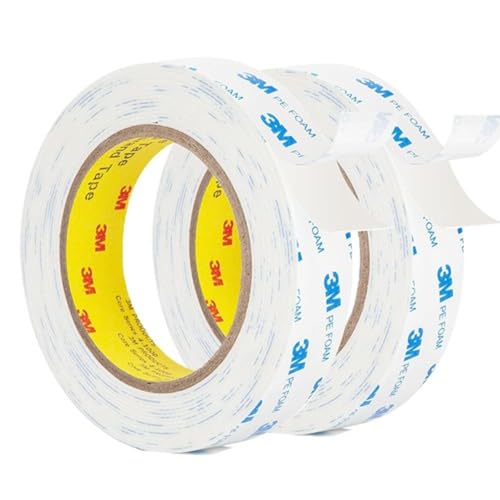MZOYOURO Doppelseitiges Klebeband Starke Klebeband Selbstklebeband, für schwere Gegenstände,Schaum, Befestigung von Gegenständen 2 Bände(10 m*15 mm) von MZOYOURO