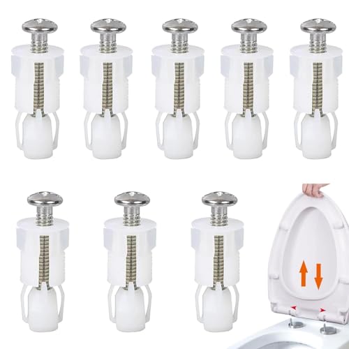 WC Sitz Befestigung von Oben 8 Stk Toilettensitz Behoben WC-Sitz Deckel Schrauben für Toilette Top Montage Scharnier Zubehör WC Sitz Befestigung von Oben 8 Stk Toilettensitz Behoben WC-Sitz Deckel Schrauben für Toilette Top Montage Scharnier Zubehör von MZOYOURO