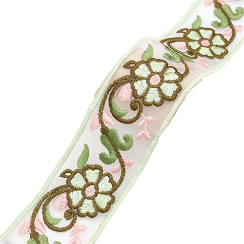 2 Yards bestickte Spitzenborte, ethnische Gurtbänder for Kleidung, Dekoration, DIY, Nähen, Applikationen(4.3cm-A) von MZPOZB