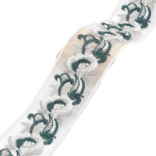 2 Yards bestickte Spitzenborte, ethnische Gurtbänder for Kleidung, Dekoration, DIY, Nähen, Applikationen(4.3cm-B) von MZPOZB