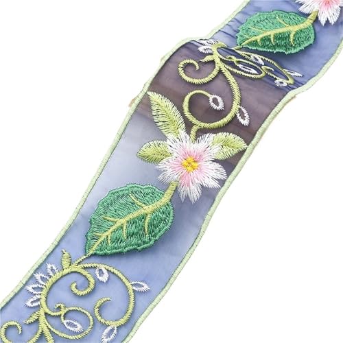 2 Yards bestickte Spitzenborte, ethnische Gurtbänder for Kleidung, Dekoration, DIY, Nähen, Applikationen(5.8cm-E) von MZPOZB