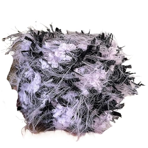 3 stücke 50g Pastoralen Stil Gemischt Garn Ball Blume Faux Wolle Stricken Häkeln Thread for Pullover Schal Hüte(Brown) von MZPOZB