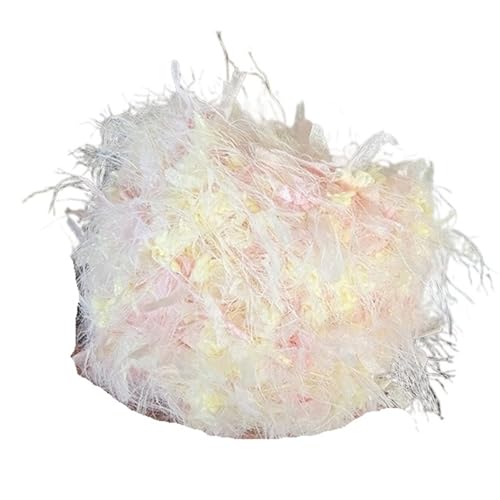 3 stücke 50g Pastoralen Stil Gemischt Garn Ball Blume Faux Wolle Stricken Häkeln Thread for Pullover Schal Hüte(Deep green) von MZPOZB