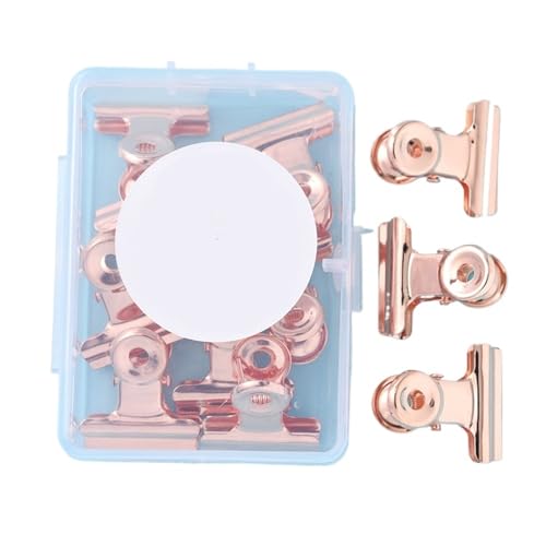 8 stücke 22mm Kleine Rosa Büroklammer Nette Mädchen Metall Binder Clips for Buch Dekorative Notizen Brief Bindung(8pc-rosegold-22mm) von MZPOZB