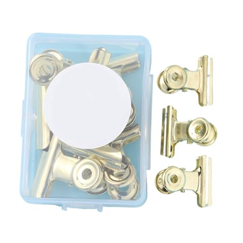 8 stücke 22mm Kleine Rosa Büroklammer Nette Mädchen Metall Binder Clips for Buch Dekorative Notizen Brief Bindung(8pcs-gold-22mm) von MZPOZB