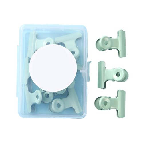 8 stücke 22mm Kleine Rosa Büroklammer Nette Mädchen Metall Binder Clips for Buch Dekorative Notizen Brief Bindung(8pcs-green-22mm) von MZPOZB