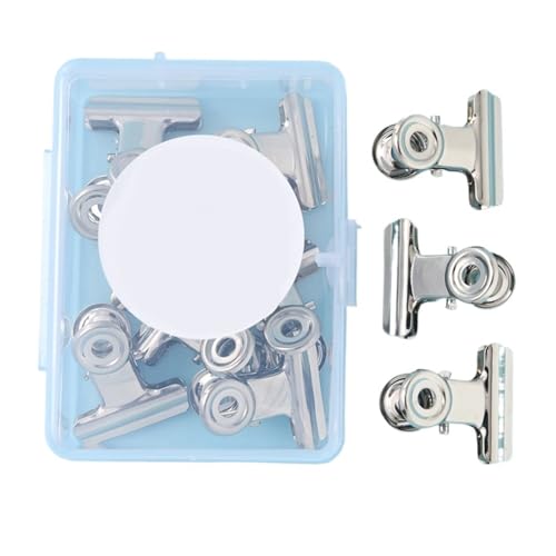 8 stücke 22mm Kleine Rosa Büroklammer Nette Mädchen Metall Binder Clips for Buch Dekorative Notizen Brief Bindung(8pcs-silver-22mm) von MZPOZB
