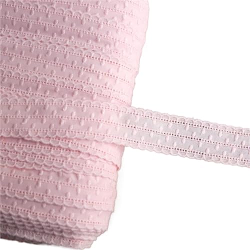 Baumwolltuch Bilaterale Stickerei Spitzenbesatz Rand DIY Rock Damen Kleidung Kleid Heimtextilien 3CM breit(Pink,15Yard) von MZPOZB