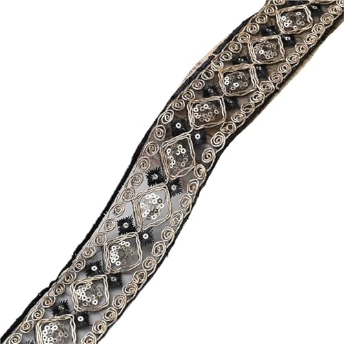 Spitzenbesatz im Ethno-Stil for Röcke und Taschen, handgefertigtes DIY-Kleidungszubehör, 2 Yards(Color-04) von MZPOZB