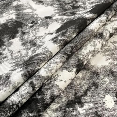 Tie-Dye-Jeansstoff aus Baumwolle for Jacken, Mäntel, Hosen, Nähen, schlichtes Twill-Muster, Handarbeitstuch, hautfreundlich(Black) von MZPOZB
