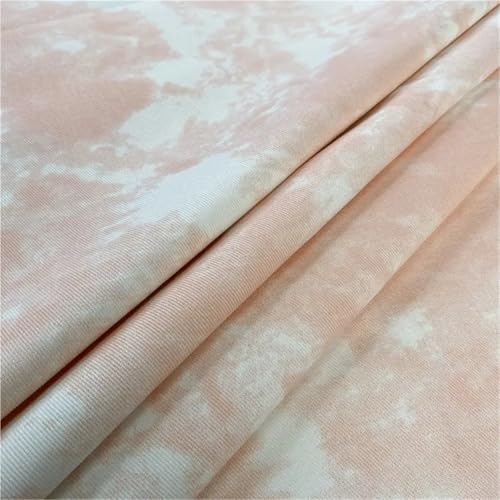 Tie-Dye-Jeansstoff aus Baumwolle for Jacken, Mäntel, Hosen, Nähen, schlichtes Twill-Muster, Handarbeitstuch, hautfreundlich(Pink white) von MZPOZB