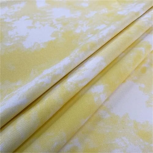 Tie-Dye-Jeansstoff aus Baumwolle for Jacken, Mäntel, Hosen, Nähen, schlichtes Twill-Muster, Handarbeitstuch, hautfreundlich(Yellow) von MZPOZB
