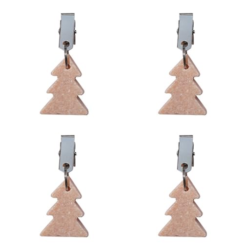 4 x schwere Marmor-Tischdeckendekorationsgewichte, praktische und stilvolle Anker, Weihnachtsbaum-Form, Tischdecken-Clips, rutschfeste Tischdecken-Clips von MZRAN