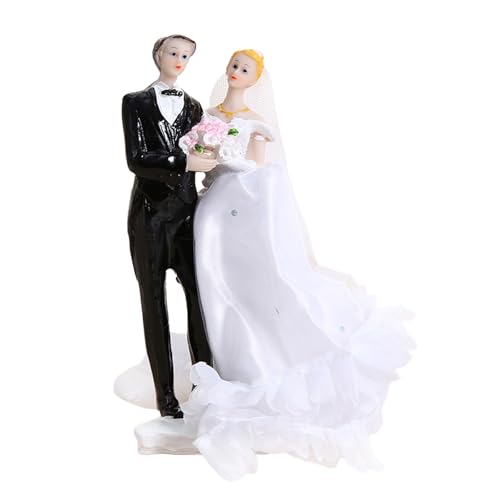 Harz-Paar-Figur, Hochzeitstortendekoration, für Jahrestag, Party, freundliches Zuhause, Brautkuchendekoration von MZRAN