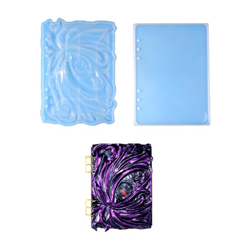 Notizbuch-Silikonform, Kristall-Epoxidharz-Formen für Harz, handgefertigt, Notizblock, Buch mit Ringen, Set von MZRAN