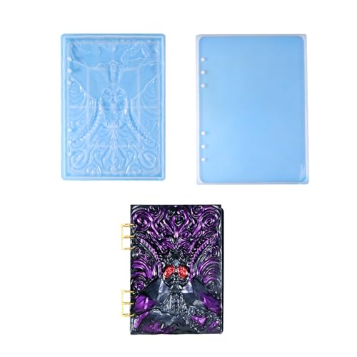 Notizbuch-Silikonform, Kristall-Epoxidharz-Formen für Harz, handgefertigt, Notizblock, Buch mit Ringen, Set von MZRAN