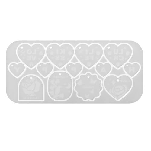 Praktischer Silikon-Valentinstags-Herz-Anhänger, Zubehör zum Basteln, personalisieren, Geschenke, Zuhause oder Studio von MZRAN