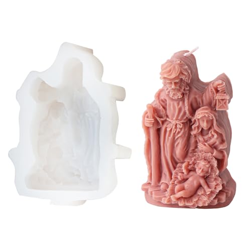 Religiöse Statuen-Silikonformen für Epoxidharz, Seife, Weihnachtsgeschenk, Heimdekoration von MZRAN