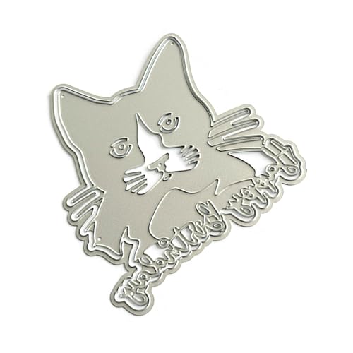 Stanzschablonen "Happy Birthday", Kätzchen, Karbonstahl, Stanzformen für Kartenherstellung, Scrapbooking, Basteln, Karbonstahl, Stanzformen für Scrapbook-Verzierungen von MZRAN