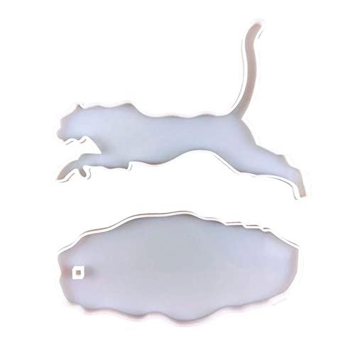 Trendige Silikonformen, Leopardenform, Silikon, Epoxidharz, handgefertigt, Tierharz, für Büro, Zuhause von MZRAN