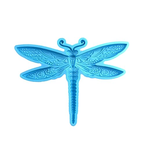 Weiche Silikonform für Bastelarbeiten, Wandbehang, Dekorationen, halb 3D-geprägt, Libellen, Kristall, Epoxidharz, Gießen von MZRAN