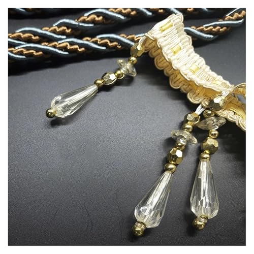 MZSKLW 10 m Kristall-Anhänger, Perlenbesatz, Quaste, Fransen, DIY-Vorhang, Spitze, Bühne, Kleidung, Zuhause, Hochzeit, dekoratives Zubehör(10) von MZSKLW