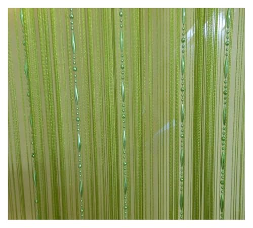 MZSKLW Drop Beaded String Polyester Türvorhang Fransen Quaste Raumteiler Vorhang Deko Fenstergitter(Green) von MZSKLW