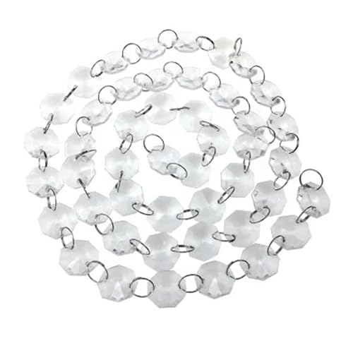 MZSKLW Kristall Glas Perlen Vorhang String Quaste Schlafzimmer Café Fenster Tür Wohnkultur Transparent Glas Hochzeit Party Ornament(Pink 1M) von MZSKLW