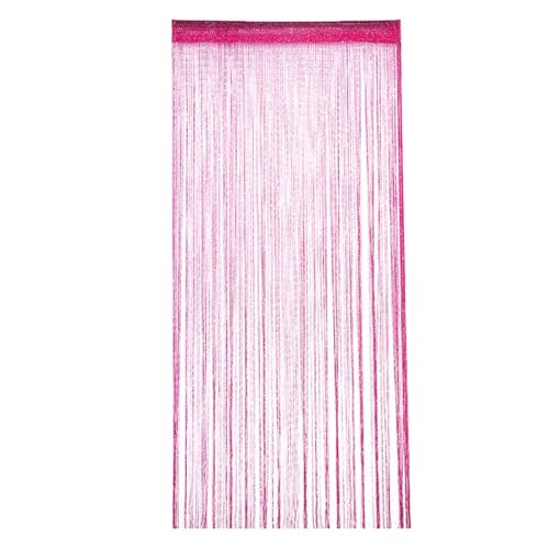 MZSKLW Kristallvorhang, Blitzlinie, glänzende Quaste, Schnur, Türvorhang, Fenster, Raumteiler, Heimdekoration(Rose red) von MZSKLW