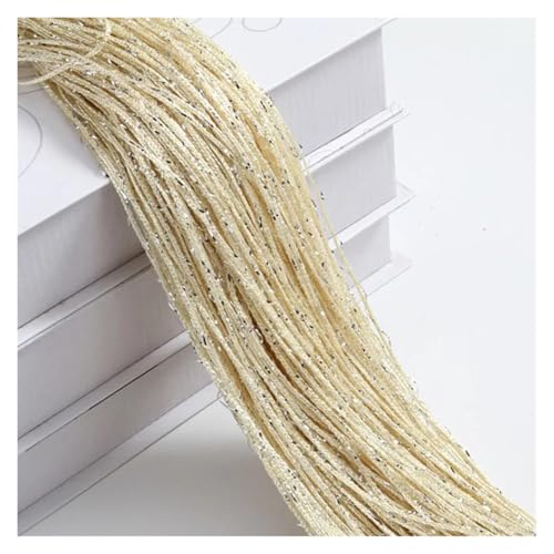 MZSKLW Kristallvorhang mit Blitzlinie, glänzende Quastenschnur, Türvorhang, Fenster-Raumteiler, Heimdekoration, 200 x 100 cm(Beige) von MZSKLW
