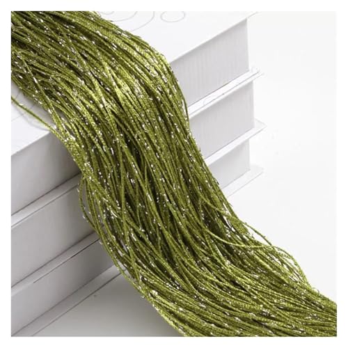 MZSKLW Kristallvorhang mit Blitzlinie, glänzende Quastenschnur, Türvorhang, Fenster-Raumteiler, Heimdekoration, 200 x 100 cm(Grass Green) von MZSKLW