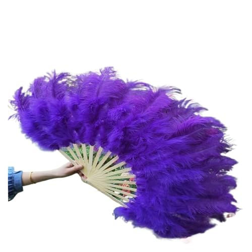 MZSKLW Übergroßer Federfächer mit 15 Knochen, der aus Halloween-Dekorationsschmuck Tanzt(Purple) von MZSKLW
