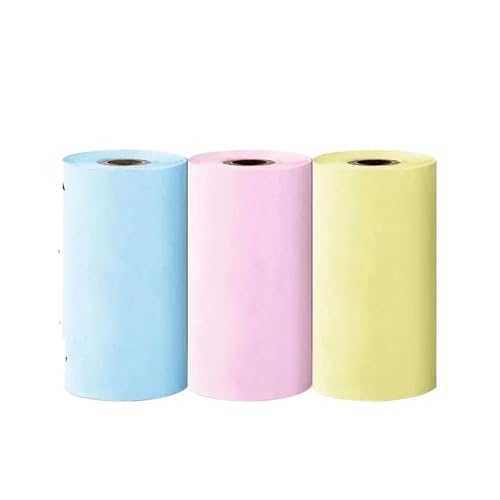 Thermopapier Mini-Fotodrucker-Papierrollen Thermopapier 57 * 25 MM Weiße Farbe Geschenk DIY Aufkleber Label Quittung Rechnung Selbstklebendes Papier(3color) von MZYFDC