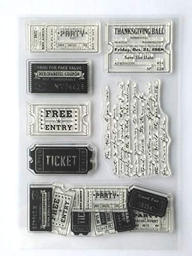 MaGuo Vintage Ticket Clear Stamps für DIY Scrapbooking und Kartengestaltung Dekoration von MaGuo