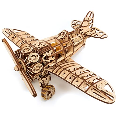 MagicHolz – Mechanisches 3D Puzzle Holz Propeller-Flugzeug – DIY Holzpuzzle Bausatz für Erwachsene & Kinder – Modellbausatz ohne Werkzeug & Kleber zusammenbauen – Holzbausatz MagicHolz – Mechanisches 3D Puzzle Holz Propeller-Flugzeug – DIY Holzpuzzle Bausatz für Erwachsene & Kinder – Modellbausatz ohne Werkzeug & Kleber zusammenbauen – Holzbausatz von MaHo