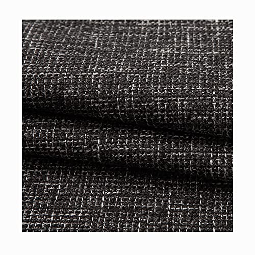 MaJu Natürlicher Leinenstoff Handarbeitsstoff Möbelstoffmaterial für Tischdecken, Heimtextilien, Vorhänge, Dekoration（150 cm Breit）(Color:dunkelgrau) von MaJu
