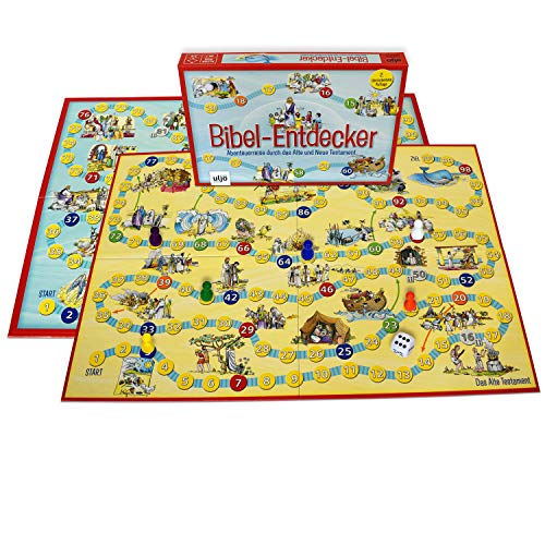 MaMeMi Bibel-ENTDECKER Brettspiel für 2–6 Spieler – CHRISTLICHES Spiel ab 7 Jahren – mit 2 SPIELBRETTERN, 6 HOLZFIGUREN & 47 SZENEN aus ALTEM & NEUEM Testament – Bibelspiel für Kinder & Gruppen MaMeMi Bibel-ENTDECKER Brettspiel für 2–6 Spieler – CHRISTLICHES Spiel ab 7 Jahren – mit 2 SPIELBRETTERN, 6 HOLZFIGUREN & 47 SZENEN aus ALTEM & NEUEM Testament – Bibelspiel für Kinder & Gruppen von MaMeMi
