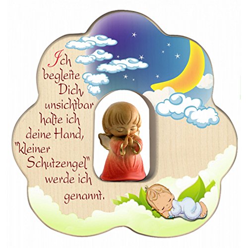 MaMeMi Schutzengel-WANDBILD in ROT mit Gebetsbüchlein für MÄDCHEN, ca. 12 cm, 3D-Engel mit Gold, Spruch & Nachtszene, Geschenk zur Taufe oder Geburt MaMeMi Schutzengel-WANDBILD in ROT mit Gebetsbüchlein für MÄDCHEN, ca. 12 cm, 3D-Engel mit Gold, Spruch & Nachtszene, Geschenk zur Taufe oder Geburt von MaMeMi