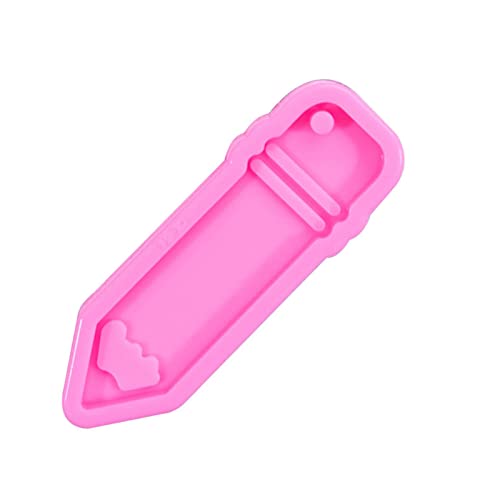 MaNMaNing Bleistift Schlüsselanhänger Anhänger Epoxidharz Gießen Silikonform DIY Handwerk Dekoration Schlüsselanhänger Anhänger Herstellung Fabrik (Pink, One Size) von MaNMaNing
