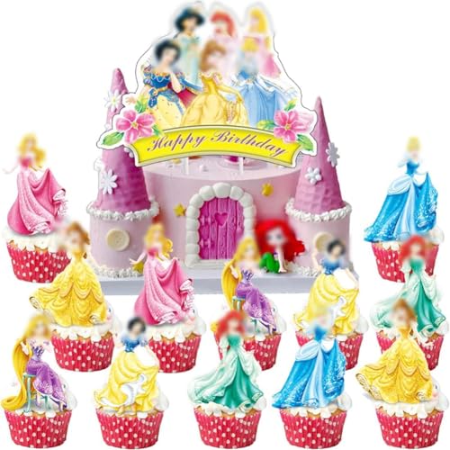MaSif 49PCS Prinzessin Tortendekoration, Prinzessinnen Deko Geburtstag Cake Toppers Geburtstag Dekor Prinzessin Partyzubehör Kinder Mädchen Geburtstag Baby Shower MaSif 49PCS Prinzessin Tortendekoration, Prinzessinnen Deko Geburtstag Cake Toppers Geburtstag Dekor Prinzessin Partyzubehör Kinder Mädchen Geburtstag Baby Shower von MaSif