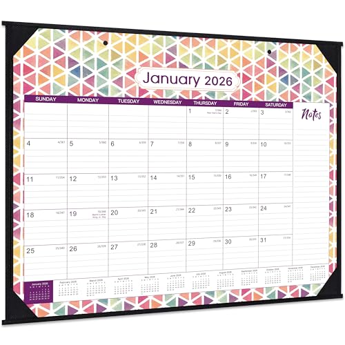 Tischkalender 2026 – Kalender 2026, großer Tischkalender 2026, Januar 2026 – Dez. 2026, 43,2 x 55,9 cm, 4 Eckenschutz, Premiumdickes Papier, 2 Löcher zum Aufhängen, Feiertage, Julianische Daten Tischkalender 2026 – Kalender 2026, großer Tischkalender 2026, Januar 2026 – Dez. 2026, 43,2 x 55,9 cm, 4 Eckenschutz, Premiumdickes Papier, 2 Löcher zum Aufhängen, Feiertage, Julianische Daten von MaaIbok