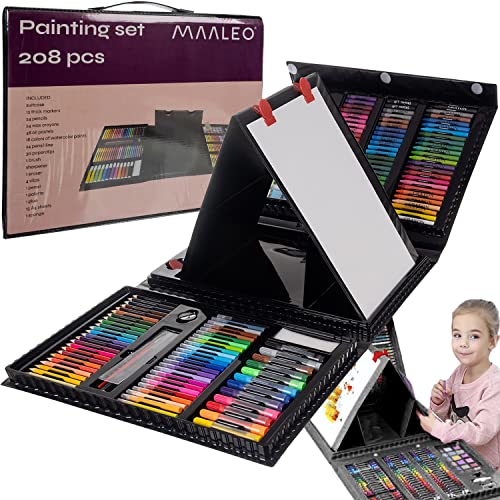 Malkasten für Kinder 208 TLG Malkoffer Zeichenset Marker Stifte Wachsstifte Ölpastelle Aquarellfarben Büroklammern 21645 Malkasten für Kinder 208 TLG Malkoffer Zeichenset Marker Stifte Wachsstifte Ölpastelle Aquarellfarben Büroklammern 21645 von Maaleo