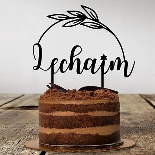 Torten Topper | Lechaim | Deutsch | Schwarz Torten Topper | Lechaim | Deutsch | Schwarz von Maamin